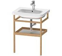 Duravit DuraStyle porte-serviettes DS988100776 59 x 44 cm, gris béton mat / chêne massif, avec étagère