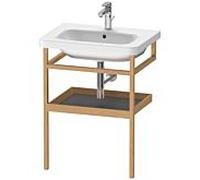 Duravit DuraStyle porte-serviettes DS988104976 59 x 44 cm, graphite mat / chêne massif, avec étagère
