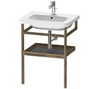 Duravit DuraStyle porte-serviettes DS988104977 59 x 44 cm, graphite mat / noyer américain, avec étagère