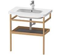 Duravit DuraStyle porte-serviettes DS988204976 74 x 44 cm, graphite mat / chêne massif, avec étagère