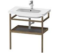 Duravit DuraStyle porte-serviettes DS988204977 74 x 44 cm, graphite mat / noyer américain, avec étagère