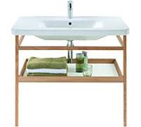 Duravit DuraStyle porte-serviettes DS988300776 94 x 44 cm, gris béton mat / chêne massif, avec étagère