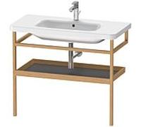 Duravit DuraStyle porte-serviettes DS988304976 94 x 44 cm, graphite mat / chêne massif, avec étagère