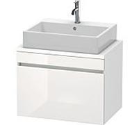 Duravit DuraStyle vasque DS530102218 70 x 47,8 cm, blanc brillant / blanc mat, pour console, coulissant 2000