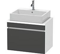 Duravit DuraStyle vasque DS530104918 70 x 47,8 cm, graphite mat / blanc mat, pour console, coulissant 2000