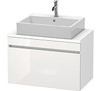 Duravit DuraStyle vasque DS530202218 80 x 47,8 cm, blanc brillant / blanc mat, pour console, coulissant 2000