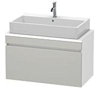 Duravit DuraStyle vasque DS530300718 90 x 47,8 cm, gris béton / blanc mat, pour console, coulissant 2000