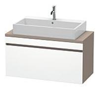 Duravit DuraStyle vasque DS530401843 100 x 47,8 cm, blanc mat / basalte mat, pour console, coulissant 2000