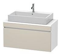 Duravit DuraStyle vasque DS530409118 100 x 47,8 cm, taupe / blanc mat, pour console, coulissant 2000