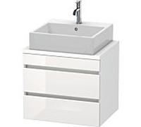 Duravit DuraStyle vasque DS530502218 60 x 47,8 cm, blanc brillant / blanc mat, pour console, 2 tiroirs
