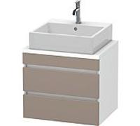 Duravit DuraStyle vasque DS530504318 60 x 47,8 cm, basalte mat / blanc mat, pour console, 2 tiroirs