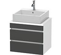 Duravit DuraStyle vasque DS530504918 60 x 47,8 cm, graphite mat / blanc mat, pour console, 2 tiroirs