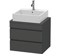Duravit DuraStyle vasque DS530504949 60 x 47,8 cm, graphite mat, pour console, 2 tiroirs