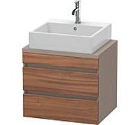 Duravit DuraStyle vasque DS530507943 60 x 47,8 cm, noyer naturel / basalte mat, pour console, 2 tiroirs