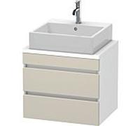 Duravit DuraStyle vasque DS530509118 60 x 47,8 cm, taupe / blanc mat, pour console, 2 tiroirs