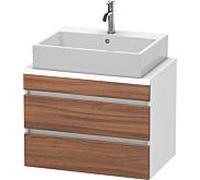 Duravit DuraStyle vasque DS530607918 70 x 47,8 cm, blanc naturel / match2 mat, pour console, 2 tiroirs