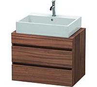 Duravit DuraStyle vasque DS530607979 70 x 47,8 cm, noyer naturel, pour console, 2 tiroirs