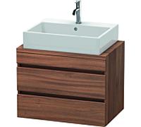 DURAVIT DuraStyle - Meuble sous lavabo pour plan de toilette Compact avec 2 tiroirs 700x512x478mm noyer naturel/noyer naturel
