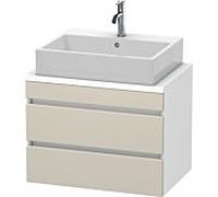 Duravit DuraStyle vasque DS530609118 70 x 47,8 cm, taupe / blanc mat, pour console, 2 tiroirs