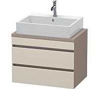 Duravit DuraStyle vasque DS530609143 70 x 47,8 cm, taupe / basalte mat, pour console, 2 tiroirs