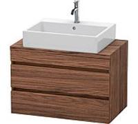 Duravit DuraStyle vasque DS530702121 80 x 47,8 cm, noyer foncé, pour console, 2 tiroirs