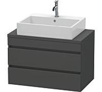Duravit DuraStyle meuble sous-lavabo pour console compacte, 2 tiroirs, 800mm, DS530704949, Couleur: Décor graphite mat