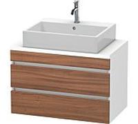 Duravit DuraStyle vasque DS530707918 80 x 47,8 cm, blanc naturel / match2 mat, pour console, 2 tiroirs