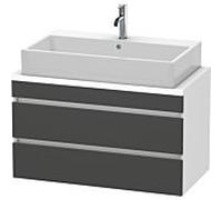 Duravit DuraStyle vasque DS530804918 90 x 47,8 cm, graphite mat / blanc mat, pour console, 2 tiroirs