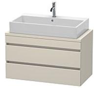 Duravit DuraStyle vasque DS530809191 90 x 47,8 cm, taupe, pour console, 2 tiroirs