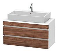 Duravit DuraStyle vasque DS530902118 100 x 47,8 cm, blanc foncé / match2 mat, pour console, 2 tiroirs