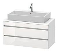 Duravit DuraStyle vasque DS530902218 100 x 47,8 cm, blanc brillant / blanc mat, pour console, 2 tiroirs