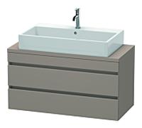 Duravit DuraStyle vasque DS530904343 100 x 47,8 cm, basalte mat, pour console, 2 tiroirs