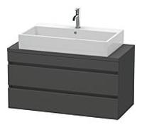 Duravit DuraStyle vasque DS530904949 100 x 47,8 cm, graphite mat, pour console, 2 tiroirs