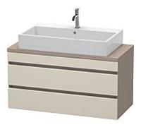 Duravit DuraStyle vasque DS530909143 100 x 47,8 cm, taupe / basalte mat, pour console, 2 tiroirs