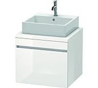 Duravit DuraStyle vasque DS531001843 60 x 54,8 cm, blanc mat / basalte mat, pour console, coulissant 2000