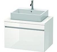 Duravit DuraStyle vasque DS531201843 80 x 54,8 cm, blanc mat / basalte mat, pour console, coulissant 2000