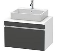 Duravit DuraStyle vasque DS531204918 80 x 54,8 cm, graphite mat / blanc mat, pour console, coulissant 2000