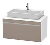Duravit DuraStyle vasque DS531404318 100 x 54,8 cm, basalte mat / blanc mat, pour console, coulissant 2000