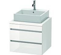 Duravit DuraStyle vasque DS531502218 60 x 54,8 cm, blanc brillant / blanc mat, pour console, 2 tiroirs