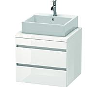 Duravit DuraStyle vasque DS531502222 60 x 54,8 cm, blanc brillant, pour console, 2 tiroirs