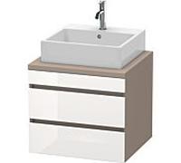 Duravit DuraStyle vasque DS531502243 60 x 54,8 cm, blanc brillant / basalte mat, pour console, 2 tiroirs