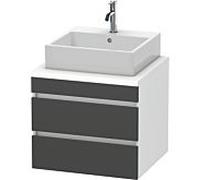 Duravit DuraStyle vasque DS531504918 60 x 54,8 cm, graphite mat / blanc mat, pour console, 2 tiroirs