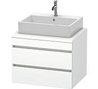 Duravit DuraStyle vasque DS531601818 70 x 54,8 cm, blanc mat, pour console, 2 tiroirs