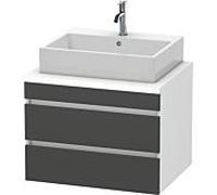 Duravit DuraStyle vasque DS531604918 70 x 54,8 cm, graphite mat / blanc mat, pour console, 2 tiroirs