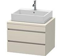 Duravit DuraStyle vasque DS531609191 70 x 54,8 cm, taupe, pour console, 2 tiroirs