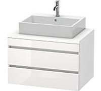 Duravit DuraStyle vasque DS531702218 80 x 54,8 cm, blanc brillant / blanc mat, pour console, 2 tiroirs