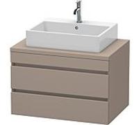 Duravit DuraStyle vasque DS531704343 80 x 54,8 cm, basalte mat, pour console, 2 tiroirs