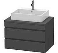 Duravit Meuble sous-lavabo DuraStyle DS531704949 pour console 80 x 54,8 cm 2 tiroirs graphite mat