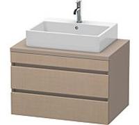 Duravit DuraStyle vasque DS531707543 80 x 54,8 cm, lin / basalte mat, pour console, 2 tiroirs