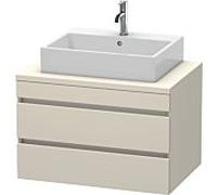 Duravit DuraStyle vasque DS531709191 80 x 54,8 cm, taupe, pour console, 2 tiroirs